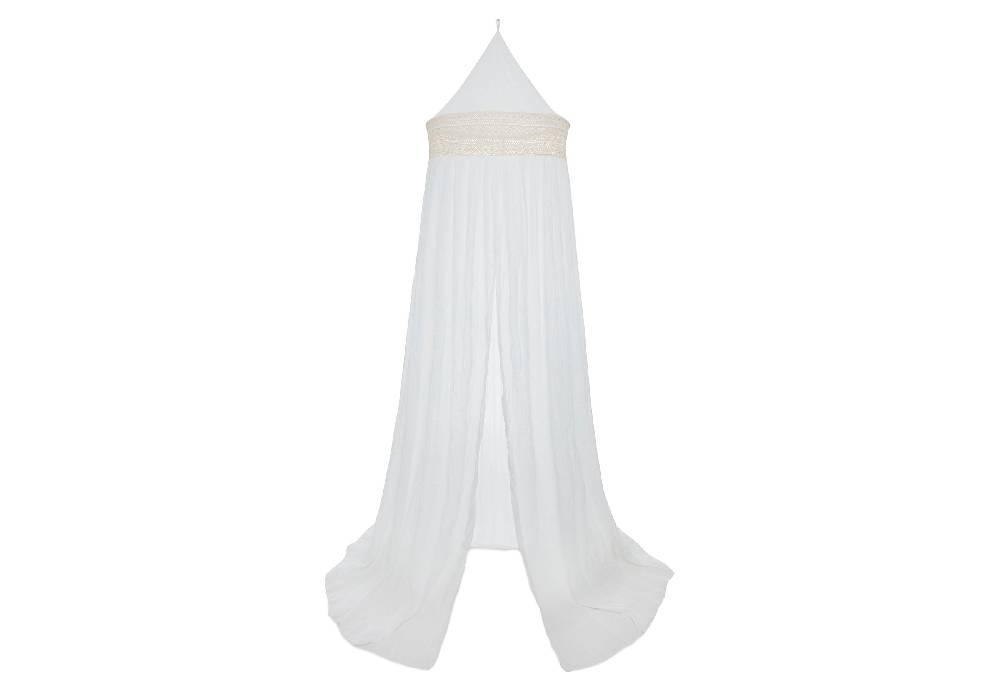 Jollein Baldachin Betthimmel Vintage 245cm Boho Lace Ivory Begrenzt auf 3 Tage