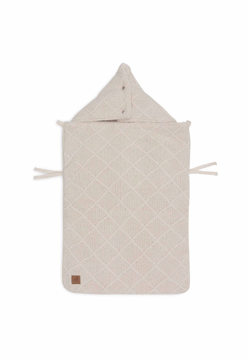 Jollein Fußsack Gruppe 0+ 3/5 Punkte Check Knit - Oatmeal Fabrik Onlineshop