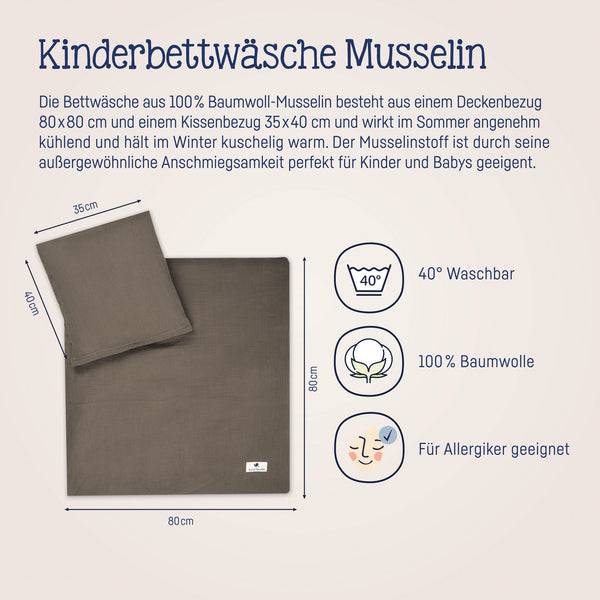 Julius Zöllner Bettwäsche aus Baumwollmusselin, Nougat Weihnachtsangebot