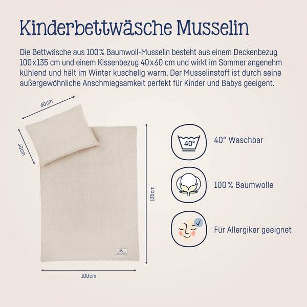 Julius Zöllner Bettwäsche aus Baumwollmusselin, Sand Muttertagsangebot