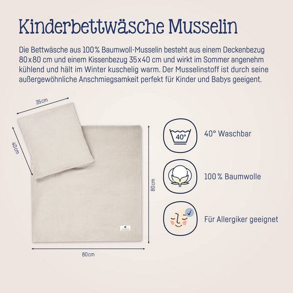 Julius Zöllner Bettwäsche aus Baumwollmusselin, Sand Muttertagsangebot