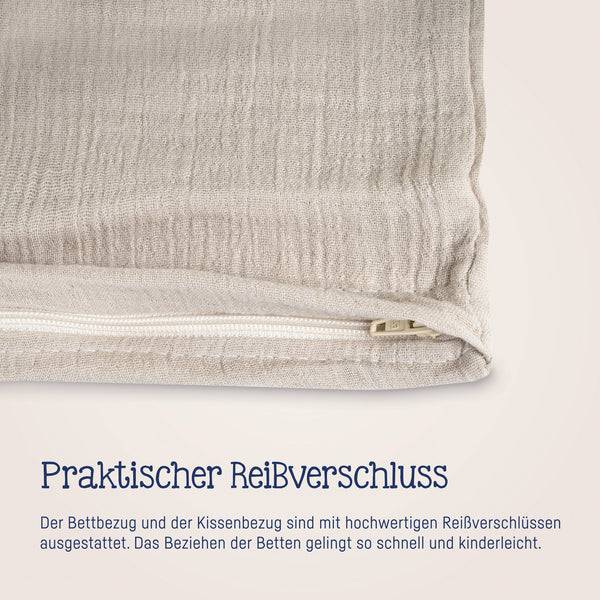 Julius Zöllner Bettwäsche aus Baumwollmusselin, Sand Muttertagsangebot