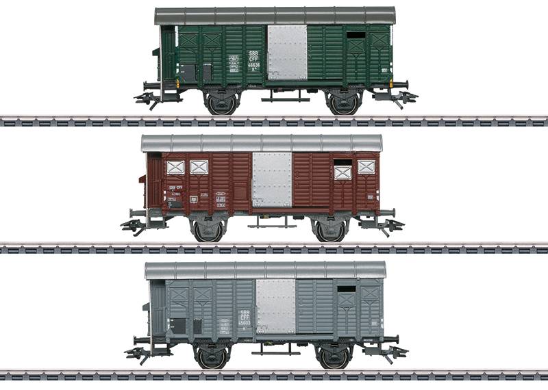 Märklin Güterwagen-Set mit gedeckten Güterwagen K3 Lagerräumung