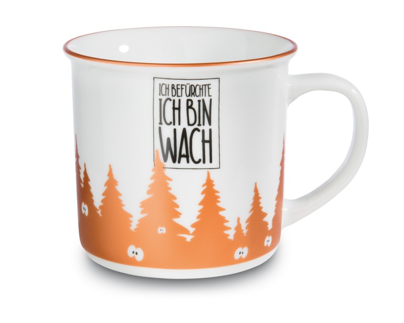 NICI Porzellantasse metallic "Ich befürchte ich bin wach" Auslauf