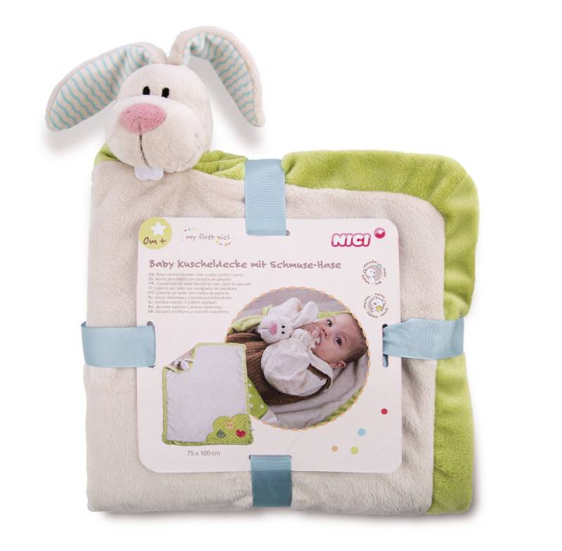 NICI Baby Kuscheldecke mit Schmuse-Hase Super Sparpreis