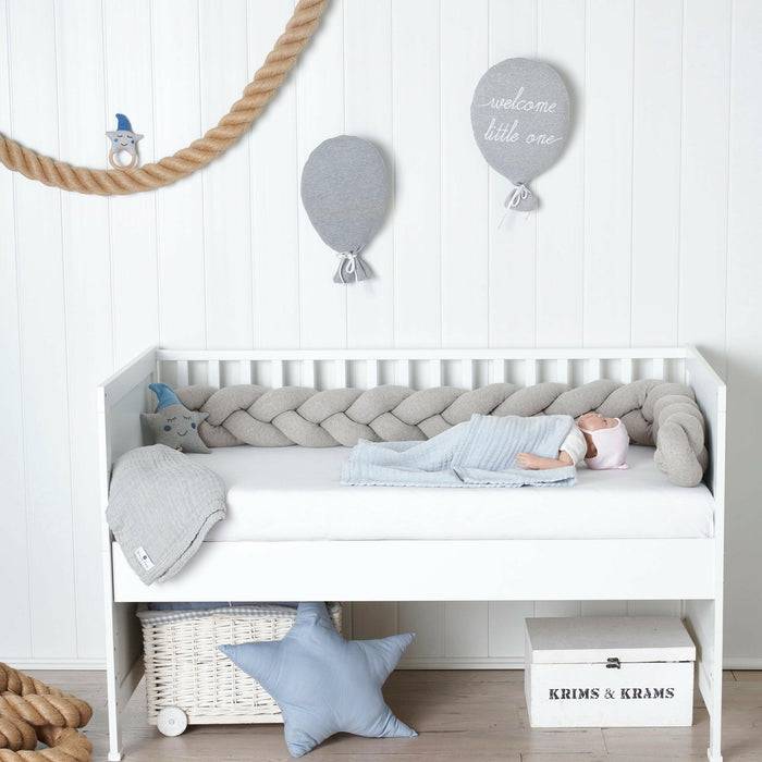 ﻿Nordic Coast Company Bettschlange geflochten Grau Strick Zeitbegrenzte Promotion
