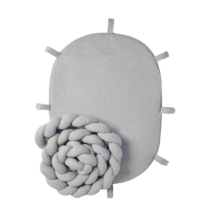 Nordic Coast Company Baby Nest geflochten Grau Riesige Rabatte