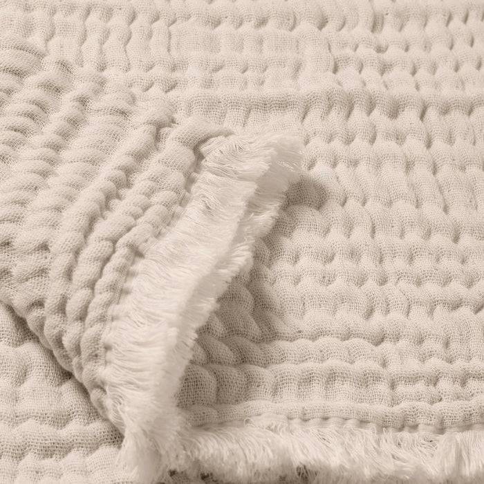 Nordic Coast Company Musselin Fransendecke Beige Begrenzt auf 3 Tage