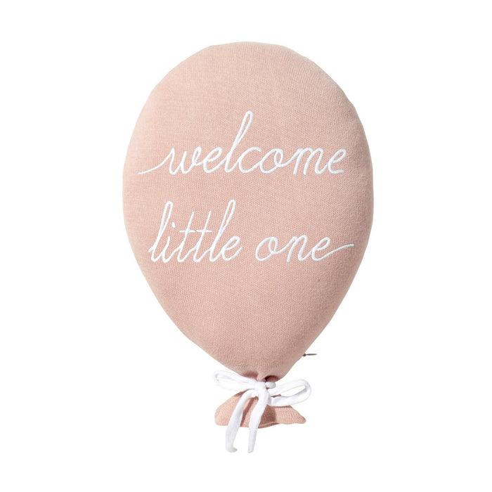 Nordic Coast Company Ballon-Kissen "Welcome Little One" Rosa Cyber Monday