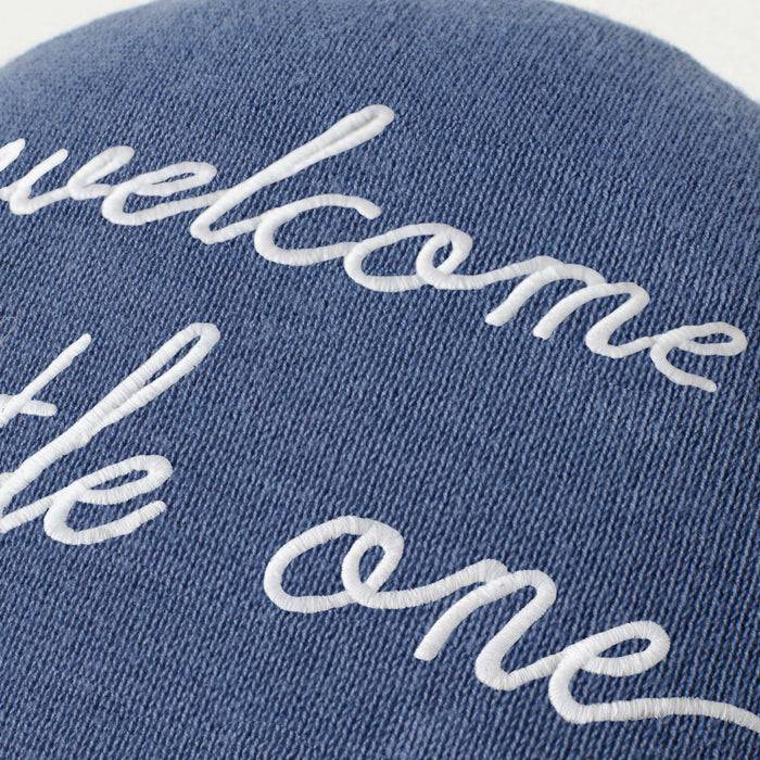 Nordic Coast Company Ballon-Kissen "Welcome Little One" Blau Vatertagsangebot