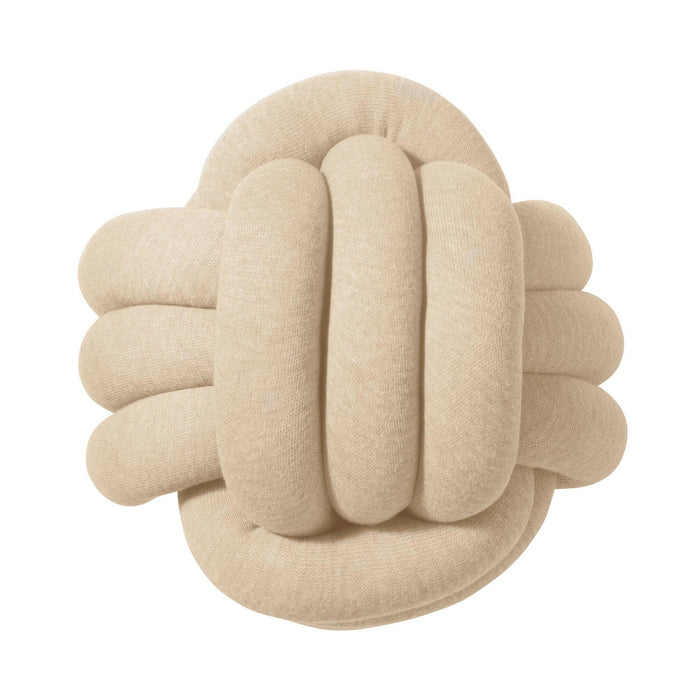 Nordic Coast Company Knotenkissen Strick Beige Lagerräumung