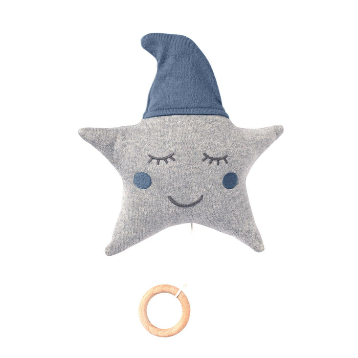 Nordic Coast Company Baby Set "Stern" Spieluhr + Rassel Blau VIP-Rabatte