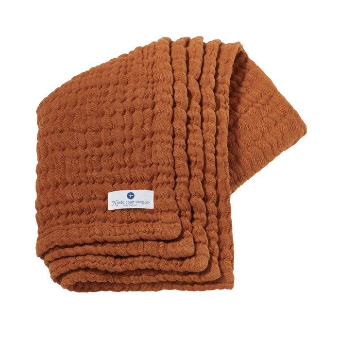 Nordic Coast Company Musselin Decke Zimt Sonderangebot der Fabrik