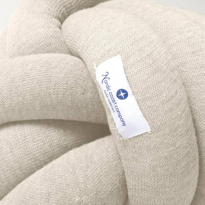 Nordic Coast Company Knotenkissen Strick Natur Preisnachlass