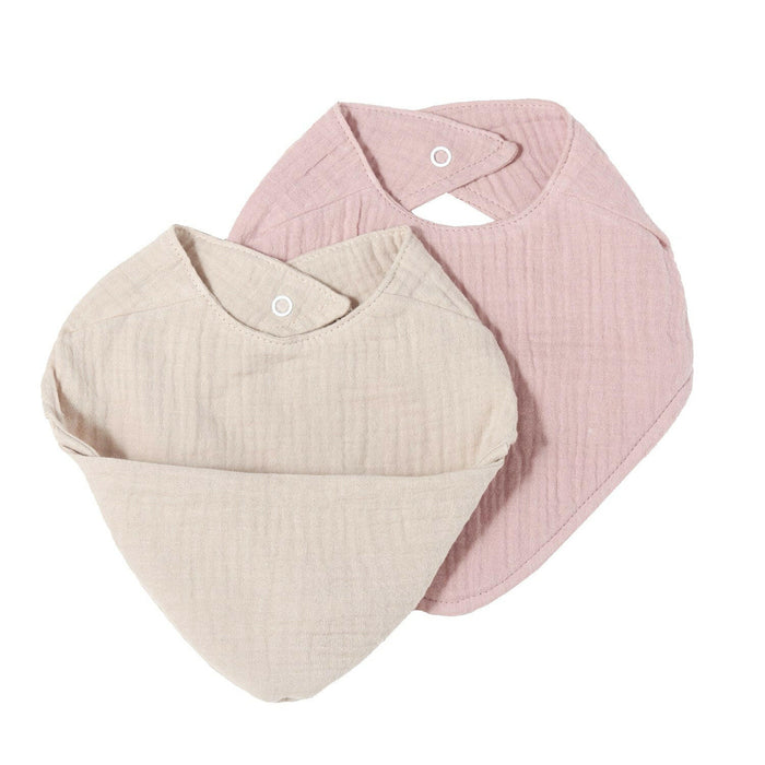 Nordic Coast Company Musselin Lätzchen-Set Altrosa & Beige Saisonale Angebote