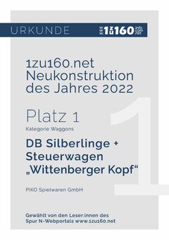 Piko N Personenwagen n-Steuerwagen "Wittenberger Kopf" DB AG V Artikelnummer: 40611 Flash Sale