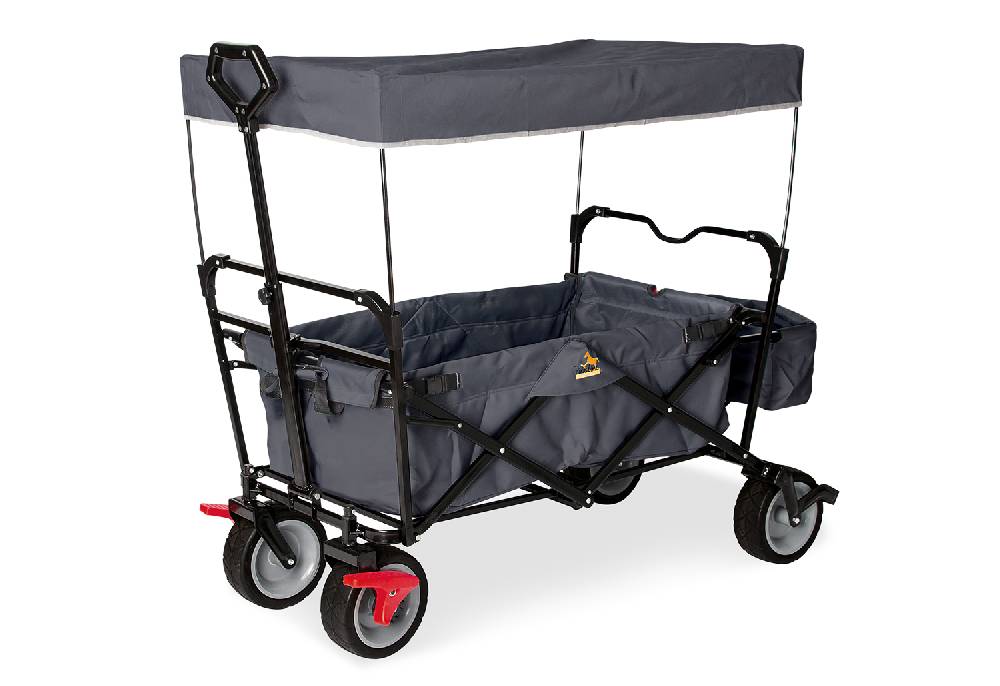 Pinolino Klappbollerwagen 'Paxi dlx' mit Bremse, anthrazit 50% Rabatt mit kostenlosem Versand