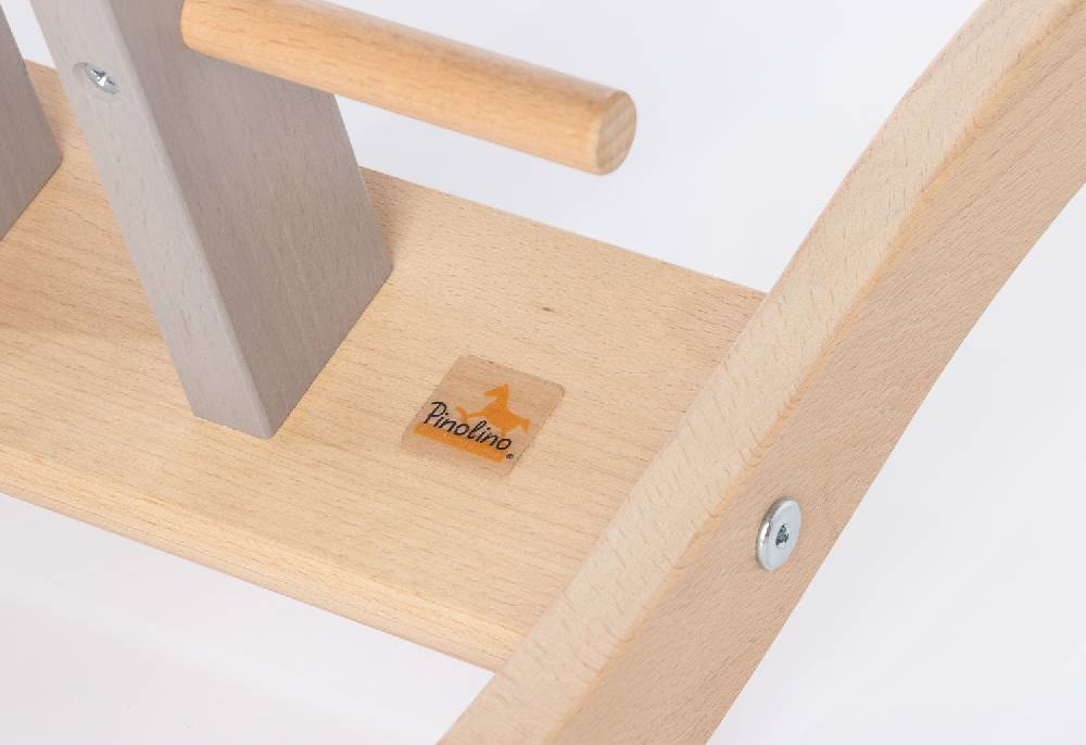 Pinolino Schaukelpferd 'Pinolino' mit Ring, grau/natur im Angebot