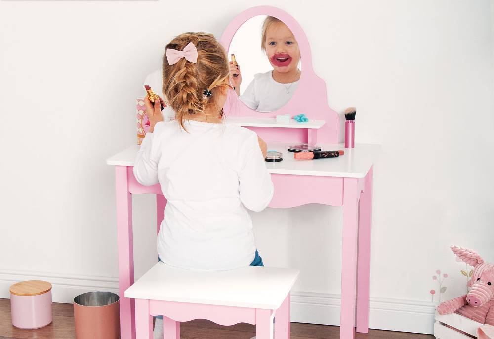 Pinolino Kinderschminktisch 'Jasmin' inkl. Hocker, 2-tlg Zeitlich begrenztes Angebot