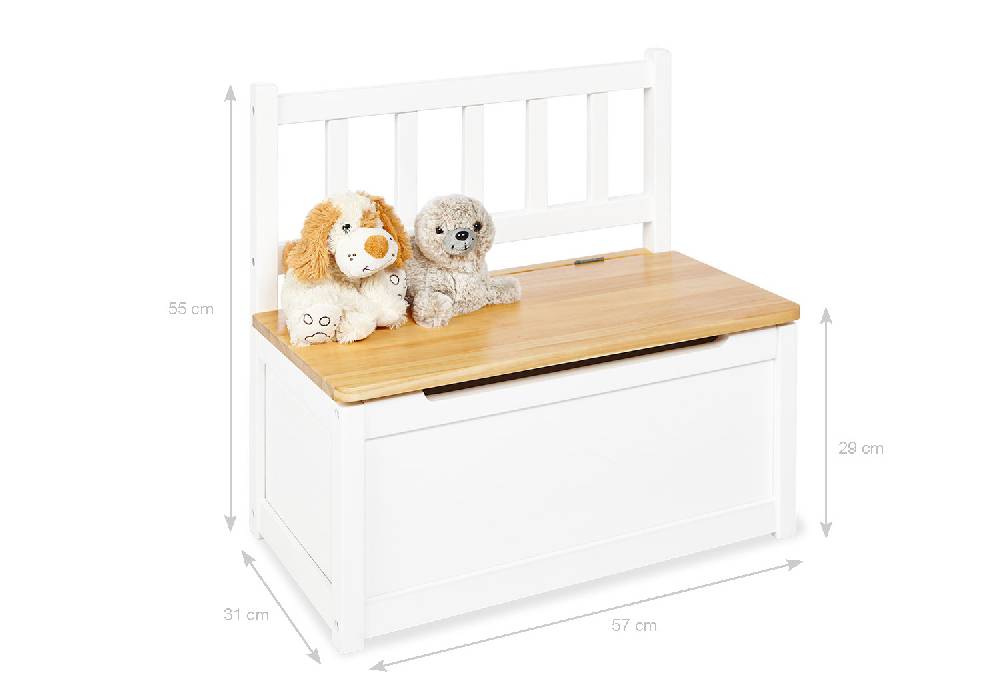 Pinolino Kindertruhenbank 'Fenna', weiß/natur Black Friday Preise
