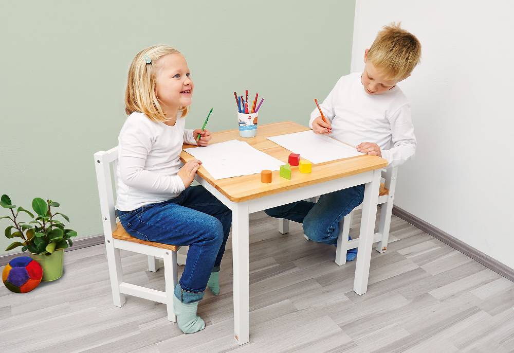 Pinolino Kindertisch 'Fenna', weiß/natur 2025