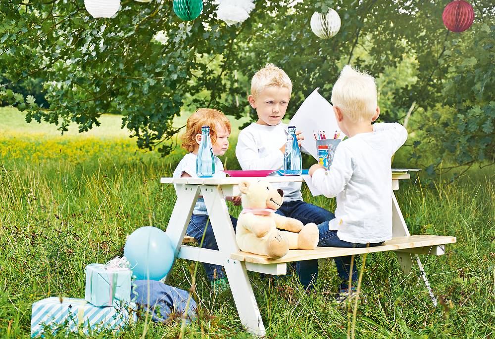 Pinolino Kindersitzgarnitur 'Nicki für 4', weiß - Schnäppchenartikel Fabrik Onlineshop