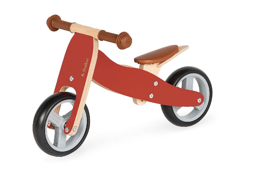 Pinolino Mini-Laufdreirad 'Charlie', rot/natur - Auslaufartikel Flash Sale