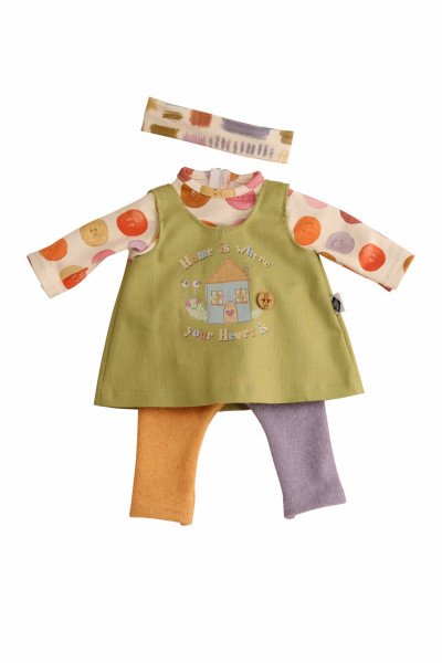 Schildkröt Manufaktur Kleidung zu Puppe 37 cm Strampelchen/Schlummerle/Lenchen- Smiley