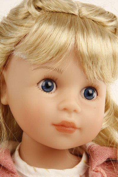 Schildkröt Manufaktur Stehpuppe Yella 46 cm blonde Haare, Kleidung rose/weiss/blau Online Shopping