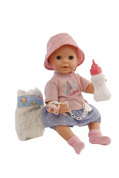 Schildkröt Manufaktur Kleidung zu Trink + Näßbaby 40 cm Lina rose/bleu Rabatt