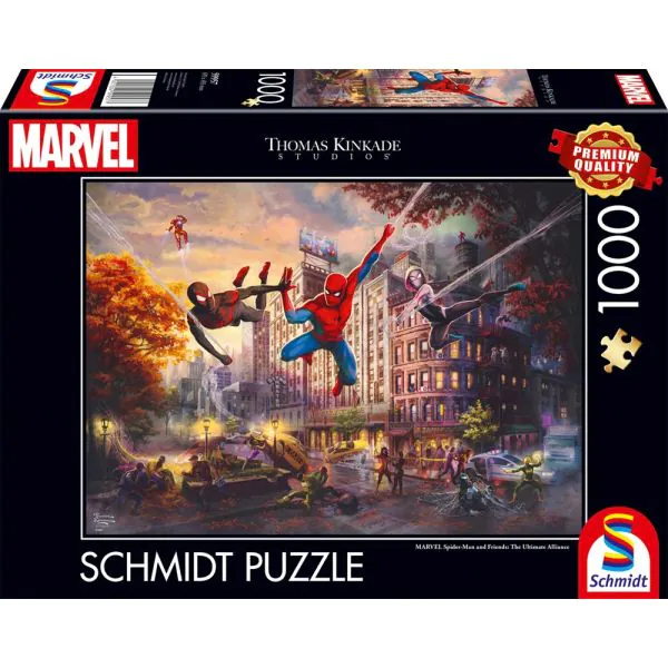 Schmidt Spiele Thomas Kinkade Studios: MARVEL - Spider-Man and Friends: The Ultimate Alliance, 1.000 Teile Puzzle Blitzangebot
