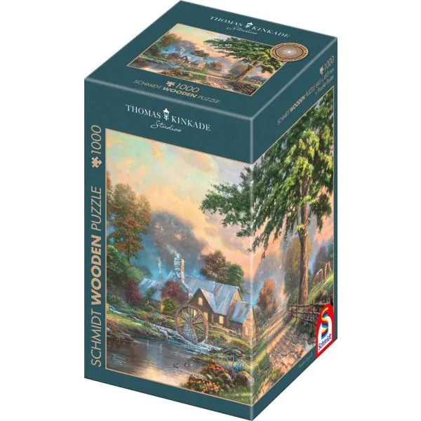 Schmidt Spiele Thomas Kinkade Studios: Am alten Mühlenbach, 1.000 Teile Holzpuzzle Saisonale Angebote