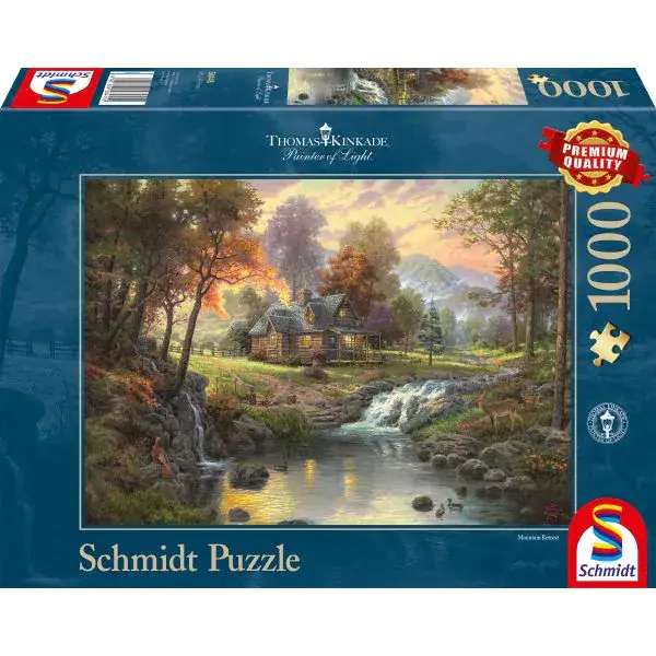 Schmidt Spiele Thomas Kinkade: Painter of Light - Holzhaus am Bach, 1.000 Teile Puzzle Speichern exportieren