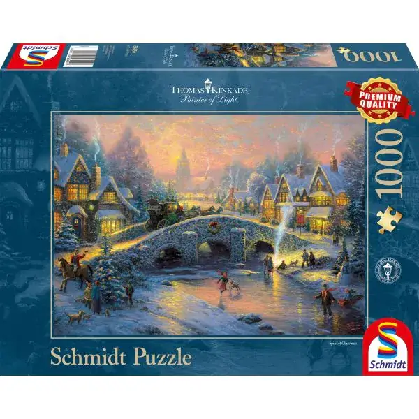 Schmidt Spiele Thomas Kinkade: Painter of Light - Winterliches Dorf, 1.000 Teile Puzzle Black Friday Preise