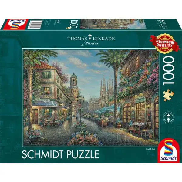 Schmidt Spiele Thomas Kinkade Studios: Spanisches Straßencafé, 1.000 Teile Puzzle