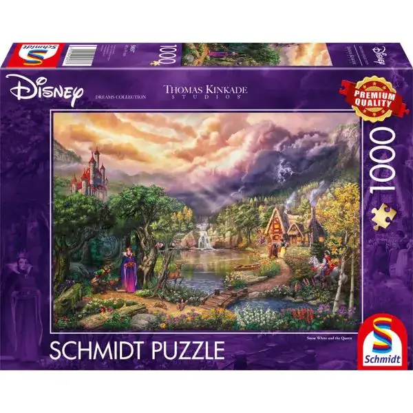 Schmidt Spiele Thomas Kinkade Studios: Disney Dreams Collection - Snow White and the Queen (Schneewittchen und die Königin), 1.000 Teile Puzzle Super Sparpreis