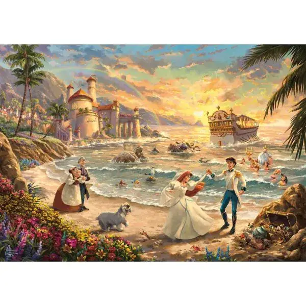Schmidt Spiele Thomas Kinkade Studios: Disney Dreams Collection - The Little Mermaid Celebration of Love (Arielle, die Meerjungfrau), 1.000 Teile Puzzle Wochenangebot