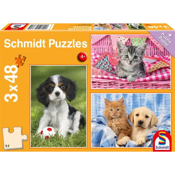 Schmidt Spiele Meine liebsten Haustierbabys, 3 x 48 Teile Kinderpuzzle Bis zu 55% Rabatt