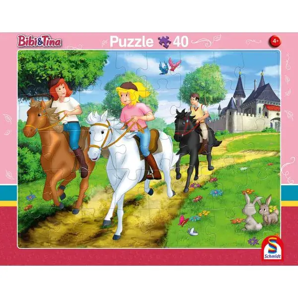 Schmidt Spiele Bibi & Tina: 2 Kinder Rahmenpuzzle, 24 Teile/ 40 Teile Super Rabatt
