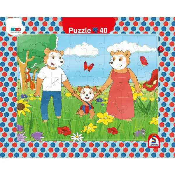 Schmidt Spiele Bobo Siebenschläfer: 2 Kinder Rahmenpuzzle, 24 Teile/ 40 Teile Riesige Rabatte