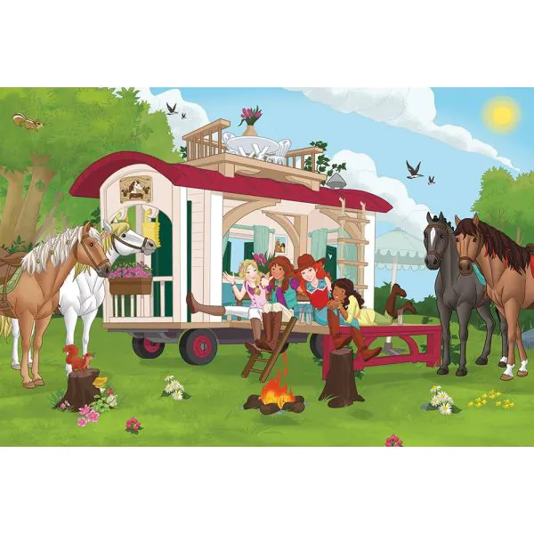 Schmidt Spiele Schleich ®: Horse Club - Hannoveraner Fohlen, Falbe, 100 Teile Kinderpuzzle mit Add-on (eine Original Figur) Kostenloser Versand international