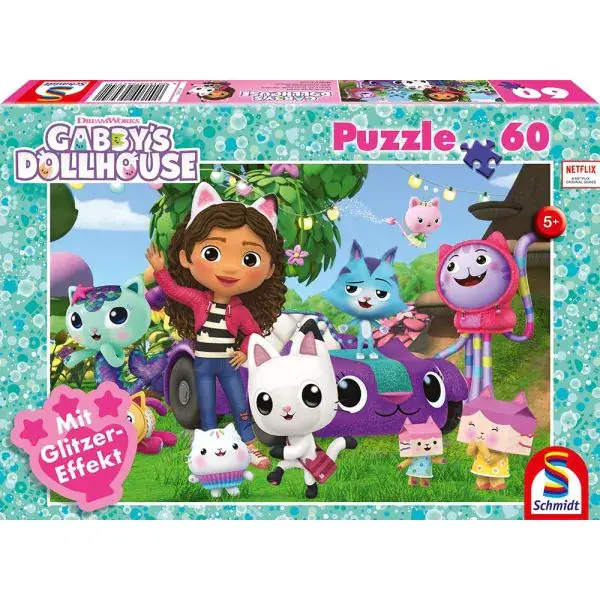 Schmidt Spiele Gabby's Dollhouse: Fröhliche Freunde, 60 Teile Kinderpuzzle