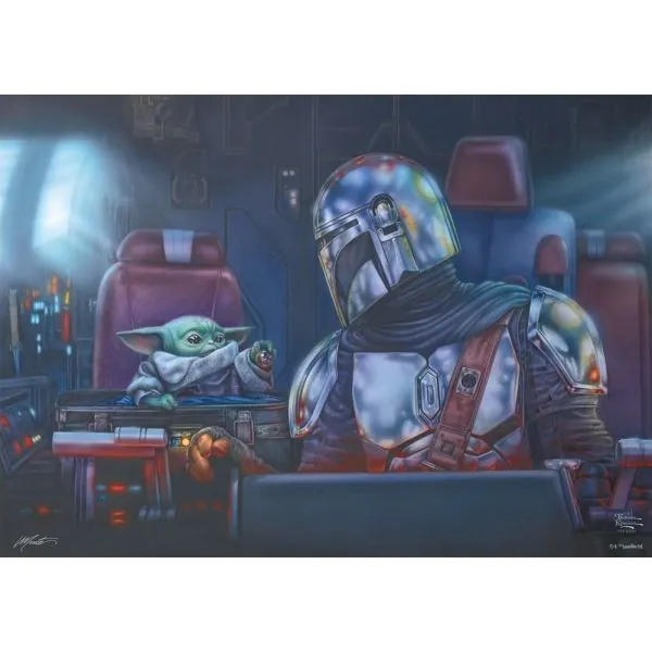 Schmidt Spiele Thomas Kinkade Studios: Star Wars The Mandalorian™ – Two for the Road, 1.000 Teile Puzzle Sonderangebot