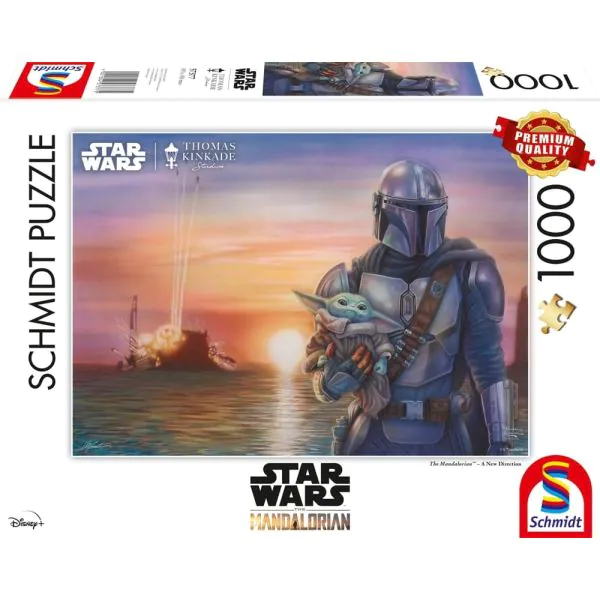 Schmidt Spiele Thomas Kinkade Studios: Star Wars The Mandalorian™ – A New Direction, 1.000 Teile Puzzle
