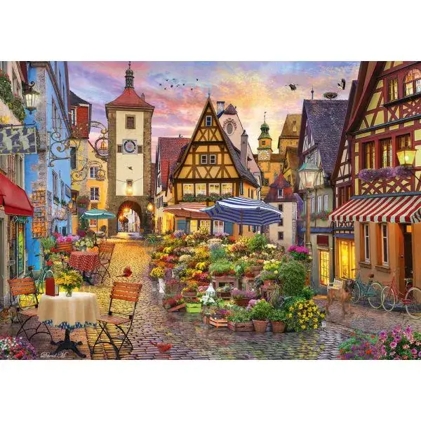 Schmidt Spiele Romantisches Bayern (Rothenburg ob der Tauber), 1.000 Teile Puzzle Weihnachtsangebot