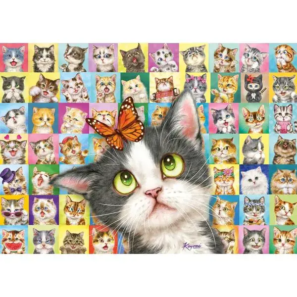 Schmidt Spiele Katzen-Mimik, 1.000 Teile Puzzle Osterangebot