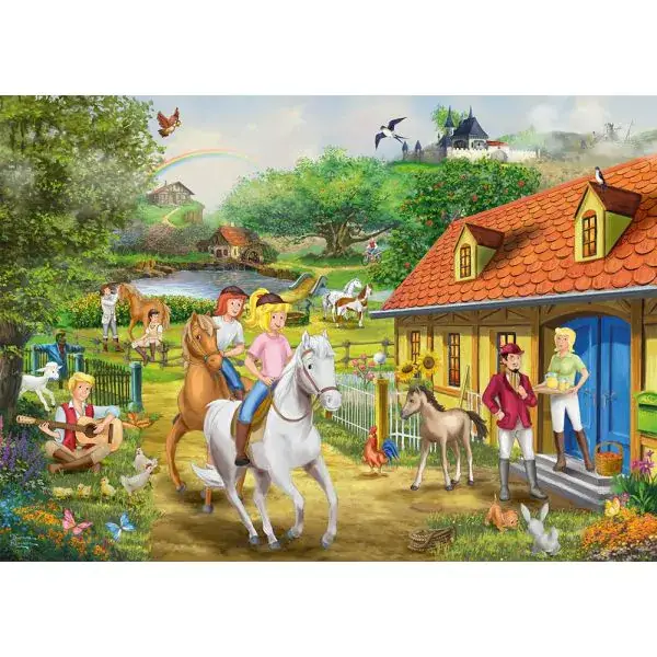 Schmidt Spiele Thomas Kinkade Studios: Bibi & Tina – Spaß auf dem Martinshof, 1.000 Teile Puzzle Valentinstagsangebot