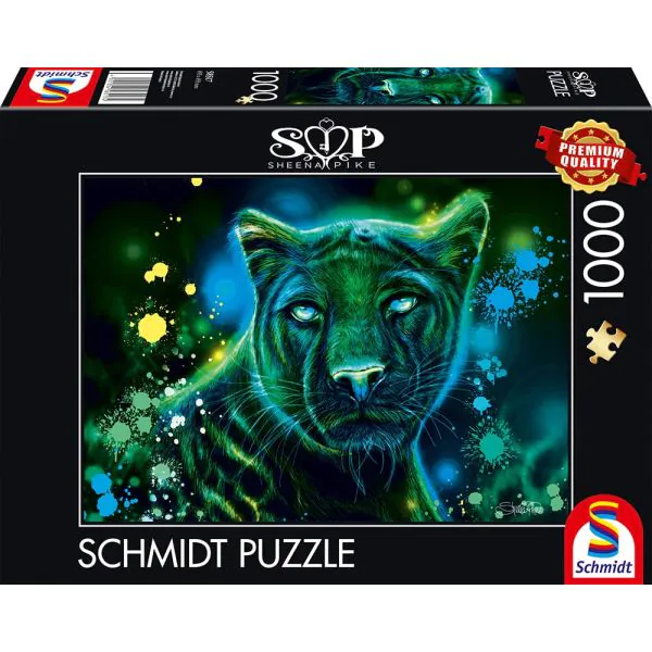 Schmidt Spiele Sheena Pike: Neon Blau-grüner Panther, 1.000 Teile Puzzle