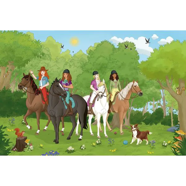 Schmidt Spiele Schleich ®: Horse Club - Club Holstein Fohlen, 150 Teile Kinderpuzzle mit Add-on (eine Original Figur) Letzte 2 Tage