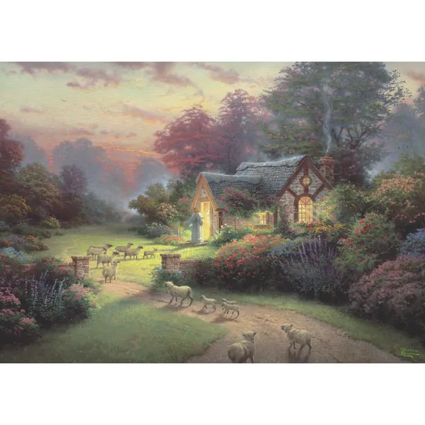 Schmidt Spiele Thomas Kinkade Studios: Spirit, Cottage des guten Hirten, 1.000 Teile Puzzle Sonderangebot der Fabrik